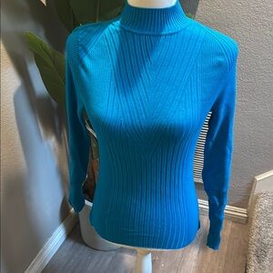 Inc Blue Ribbed Women's Sweater